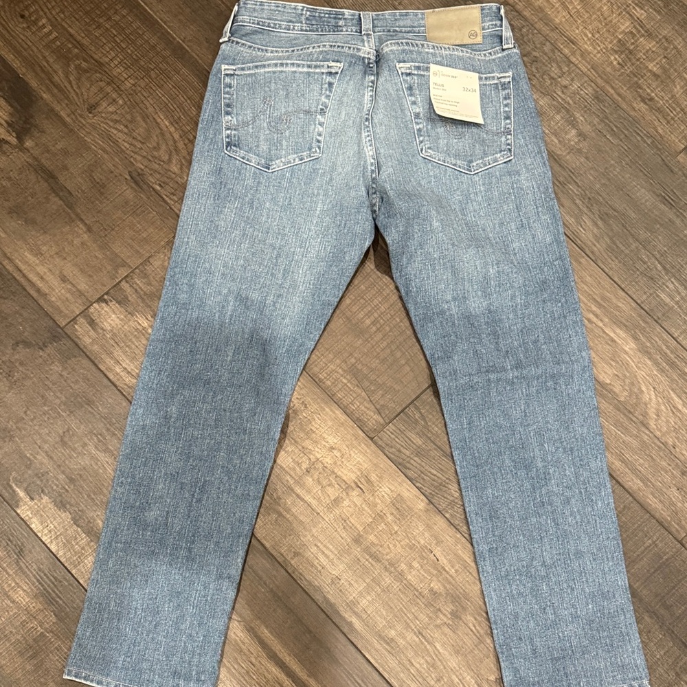 AG Adriano Goldschmied Denim Blue Straight Jeans